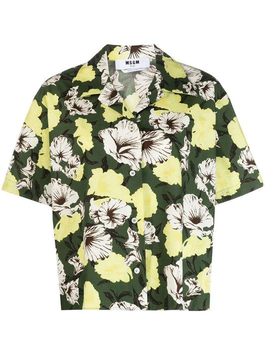 Floral-Print Short-Sleeve Shirt