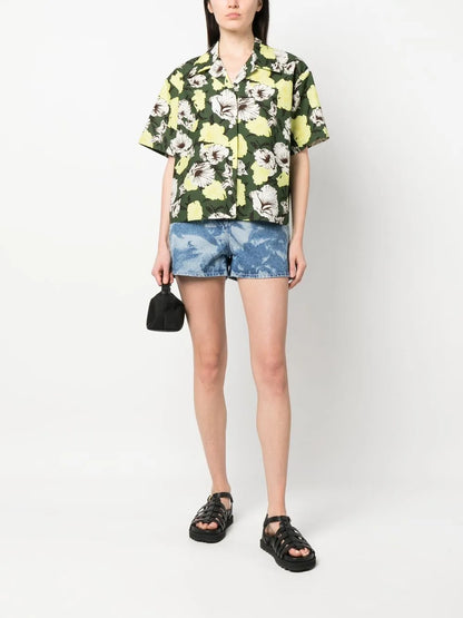 Floral-Print Short-Sleeve Shirt