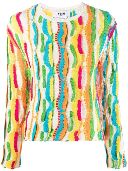 Ruffle-Detail Crew-Neck Jumper