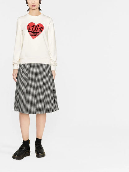 Heart-Print Logo Sweatshirt