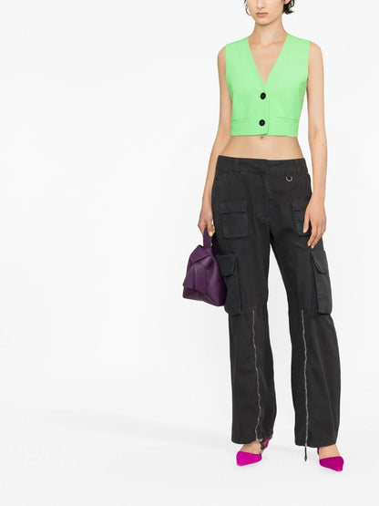 Button-Front Tailored Waistcoat