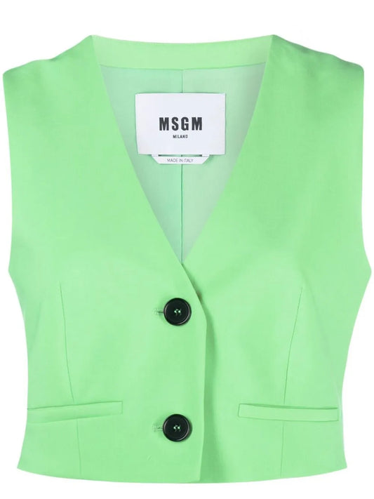Button-Front Tailored Waistcoat