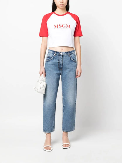 Straight-Leg Denim Jeans