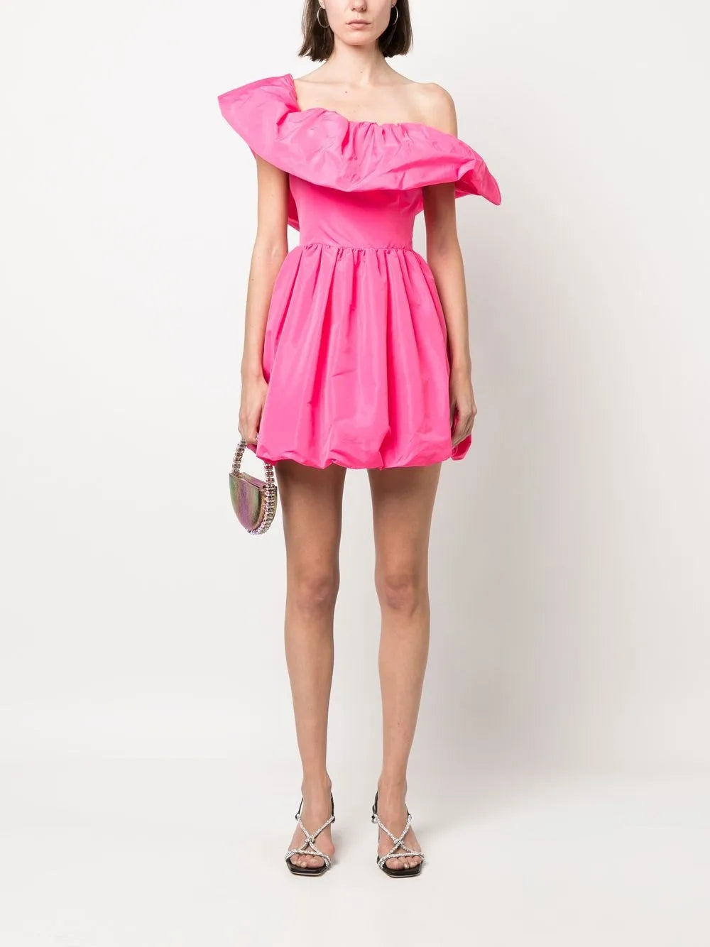 Ruffled Off-Shoulder Puffball Dress