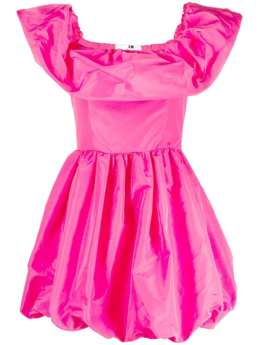 Ruffled Off-Shoulder Puffball Dress