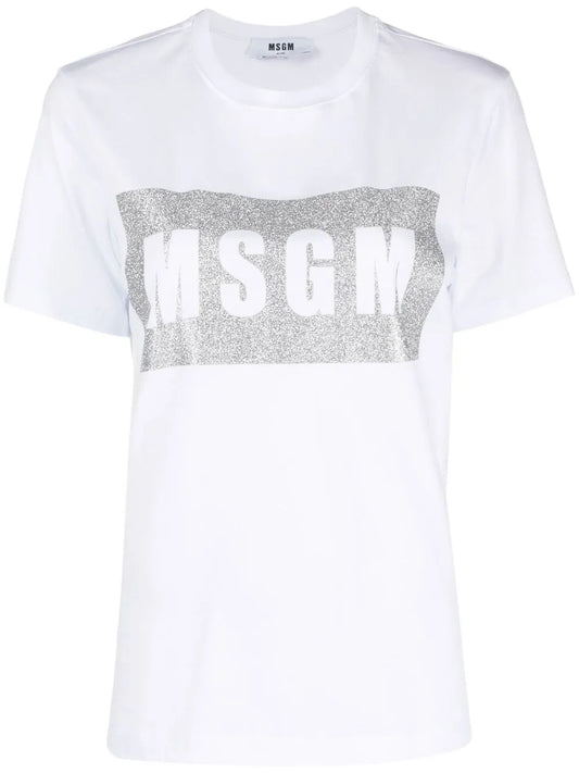 Logo-Print Glitter T-Shirt