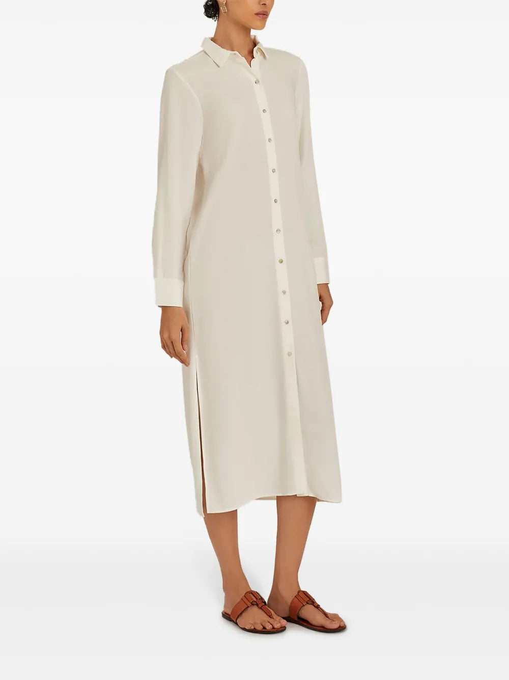 Side-Slit Shirt Dress