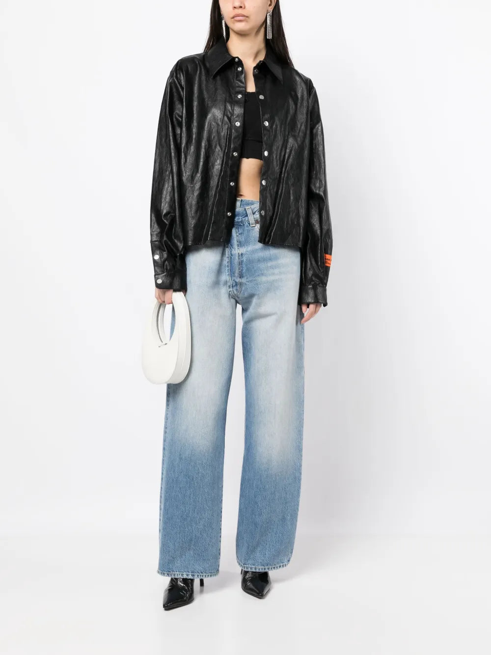 Shimmer-Finish Long-Sleeve Shirt