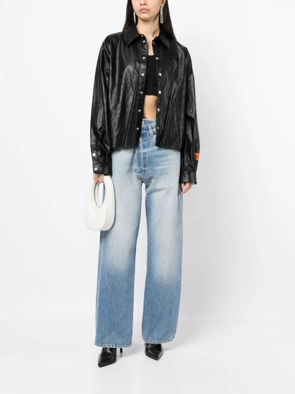 Shimmer-Finish Long-Sleeve Shirt