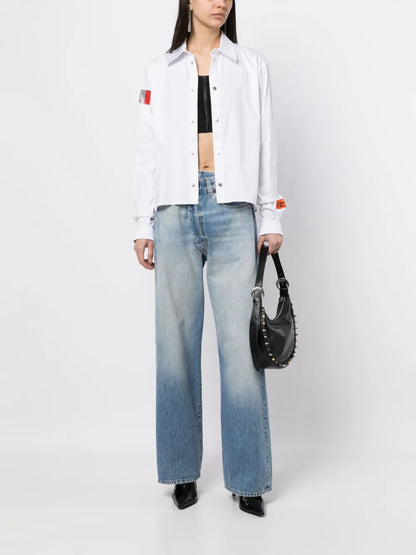 Logo-Patch Cotton Shirt