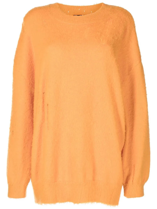 Distressed Crew-Neck Jumper