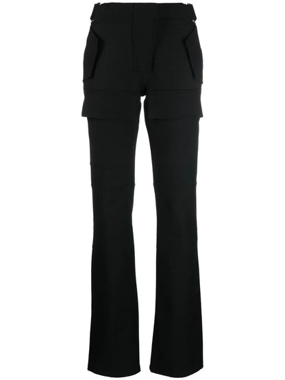 Leather-Effect Cargo Trousers