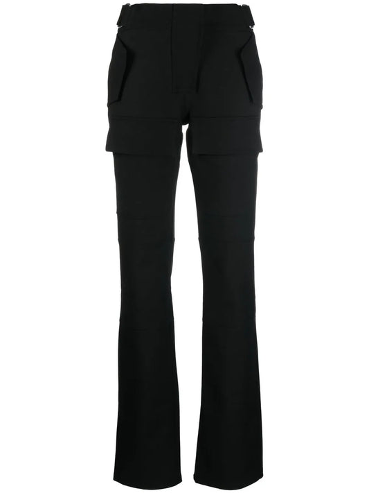 Leather-Effect Cargo Trousers