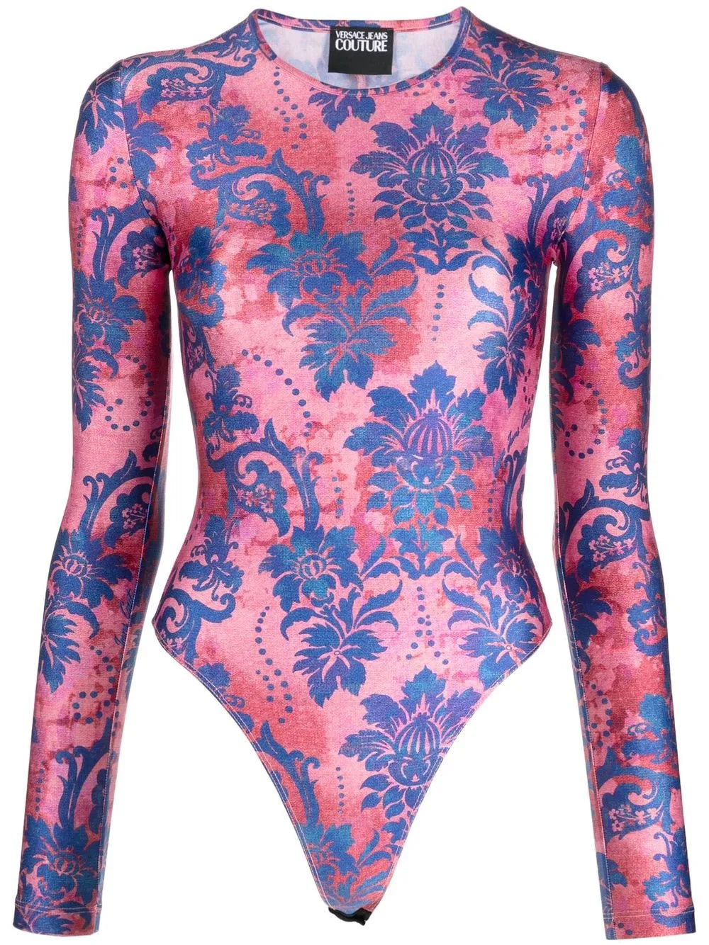 Floral-Print Long-Sleeved Bodysuit