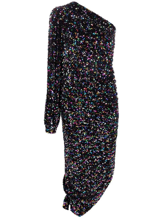 Asymmetric Sequin Dress
