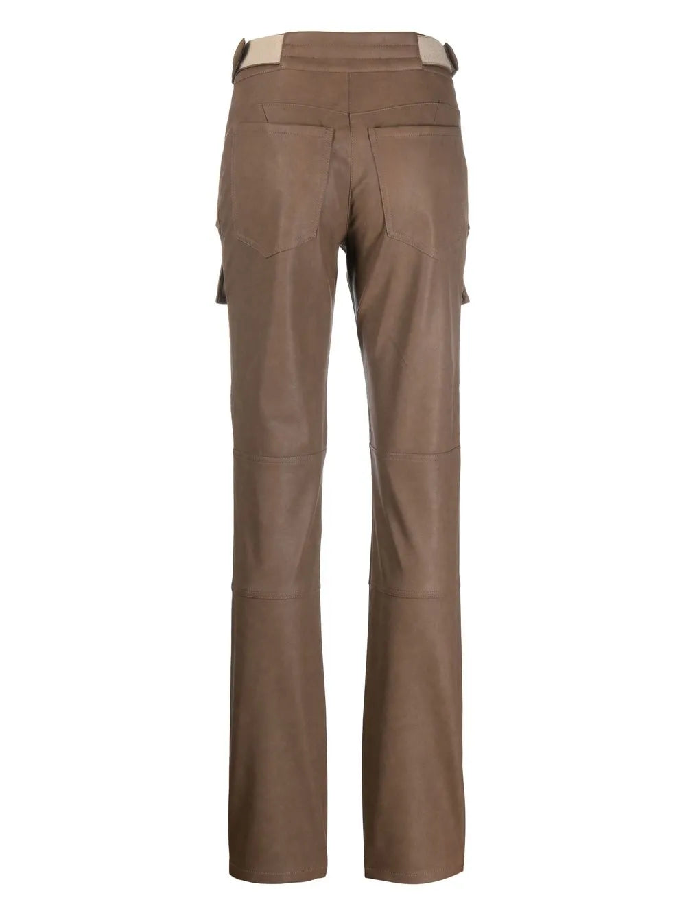 Leather-Effect Cargo Trousers