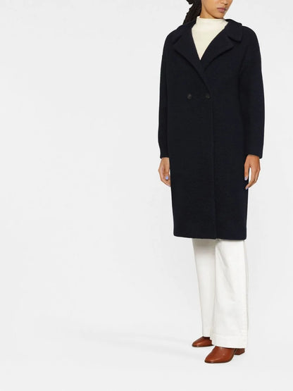 Bouclé Double-Breasted Coat