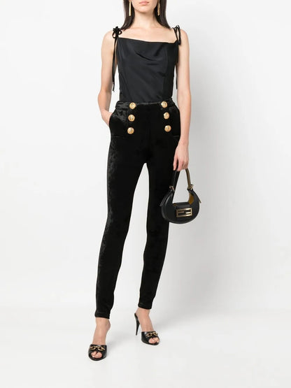 Skinny Velvet Trousers