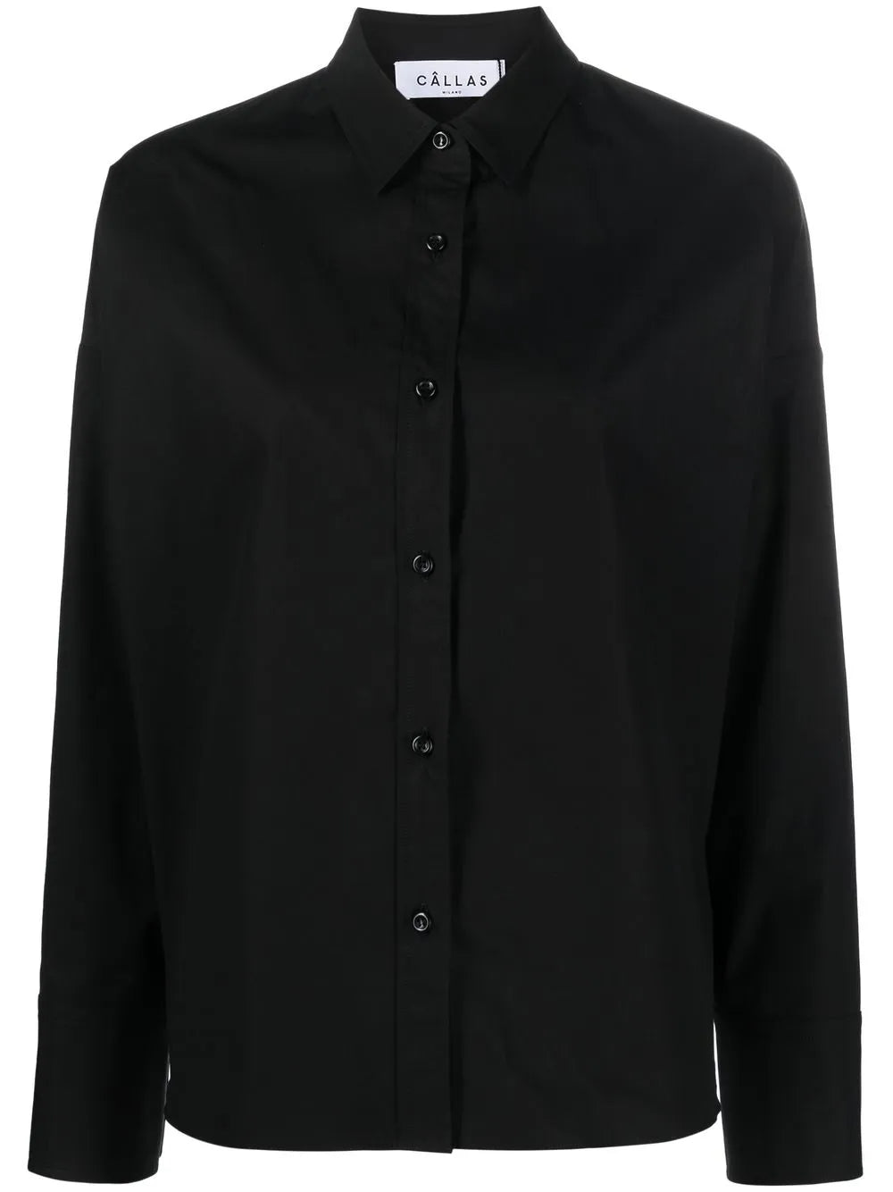 Sirene Scarf-Panel Poplin Shirt