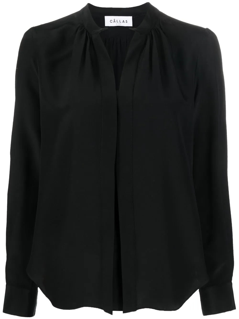 Olympia Long-Sleeve Silk Blouse