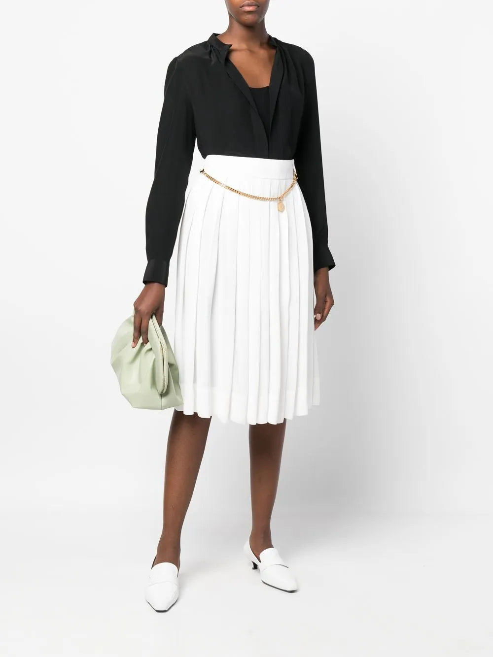 Olympia Long-Sleeve Silk Blouse