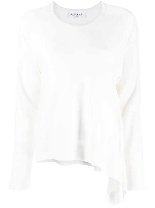 Heloise Asymmetric-Hem Jumper