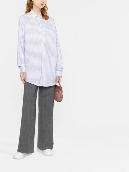 Pinstriped Poplin Shirt
