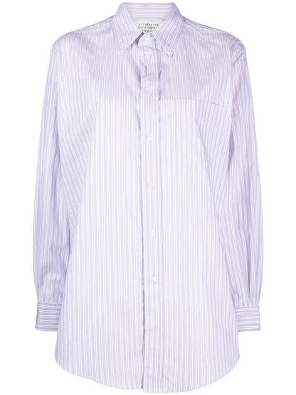 Pinstriped Poplin Shirt