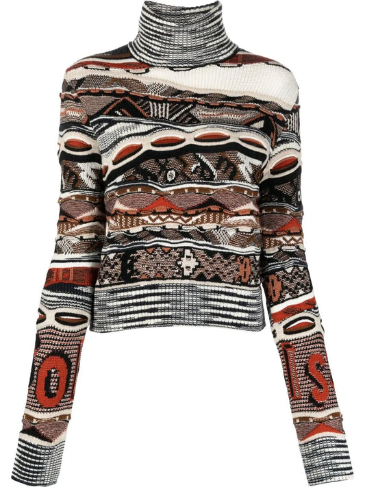 Roll-Neck Knitted Jumper