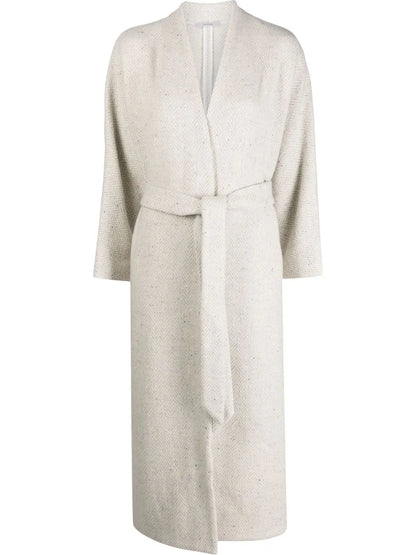 Virgin Wool-Cashmere Belted Coat