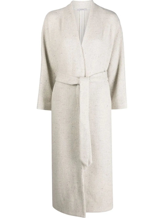 Virgin Wool-Cashmere Belted Coat