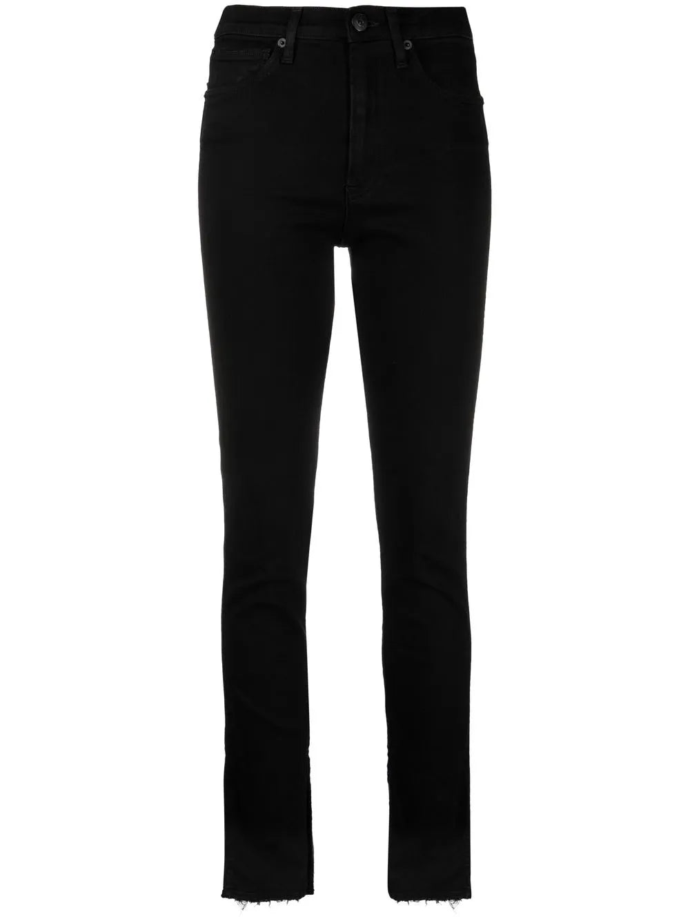 High-Waist Raw-Hem Skinny Jeans