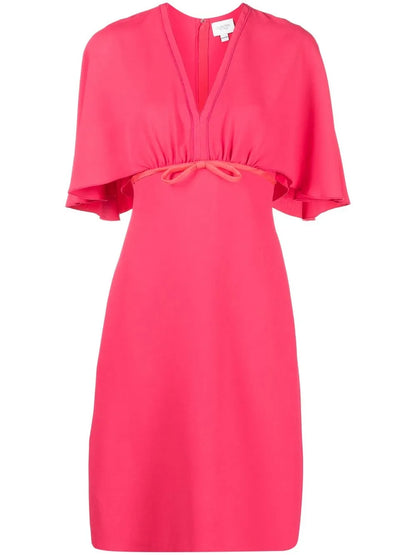 Bow-Detail V-Neck Dress