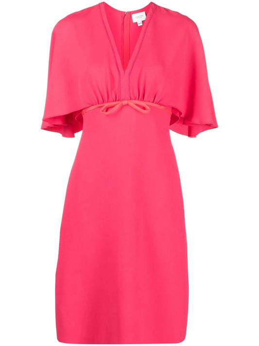 Bow-Detail V-Neck Dress