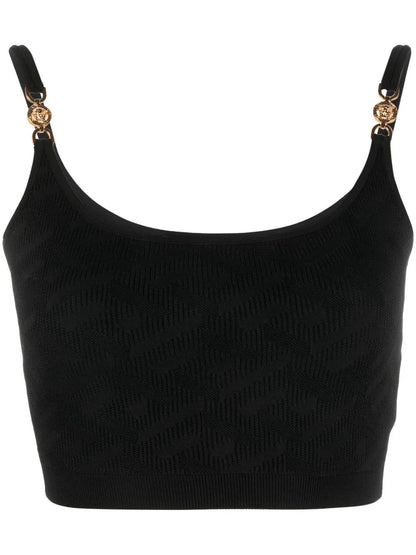La Greca Medusa '95 Knitted Crop Top