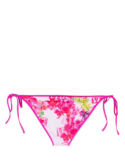 Reversible Logo Orchid Bikini Bottoms