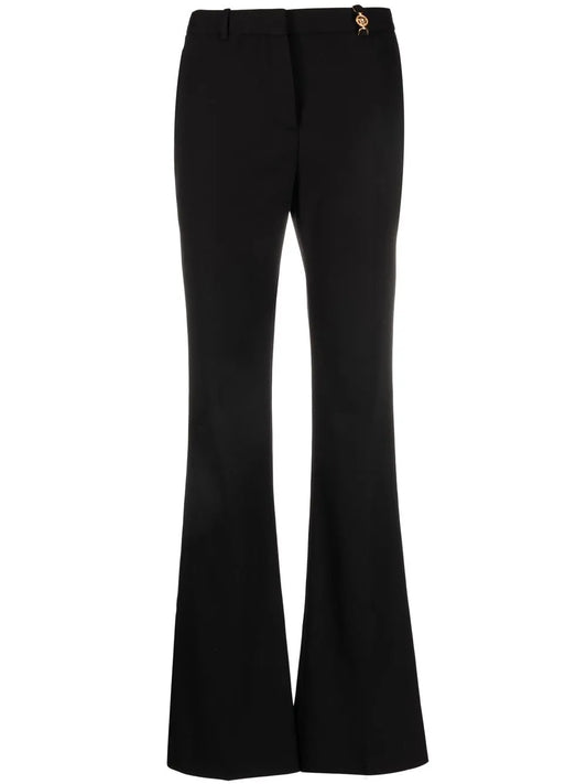 Medusa-Plaque Flared Trousers