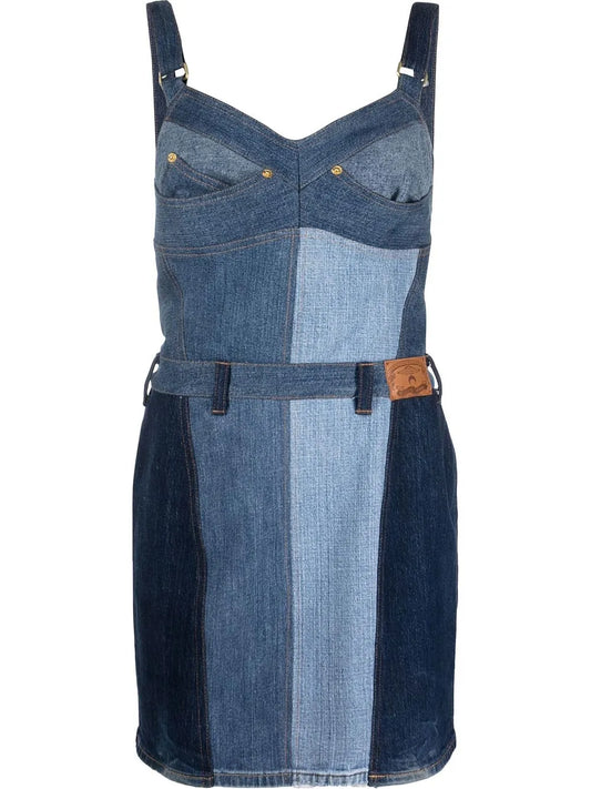 Regenerated Denim Minidress