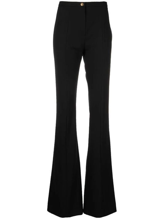 Mid-Rise Flared Trousers