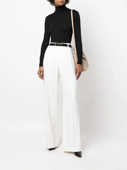 Wide-Leg Tailored Trousers