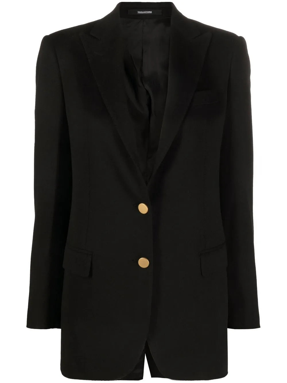 Peak-Lapel Single-Breasted Blazer