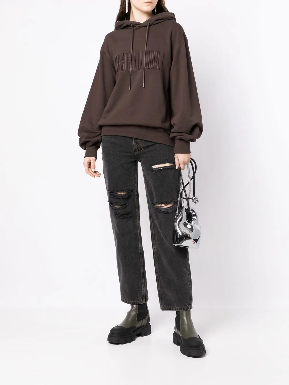 Slogan Drawstring Hoodie