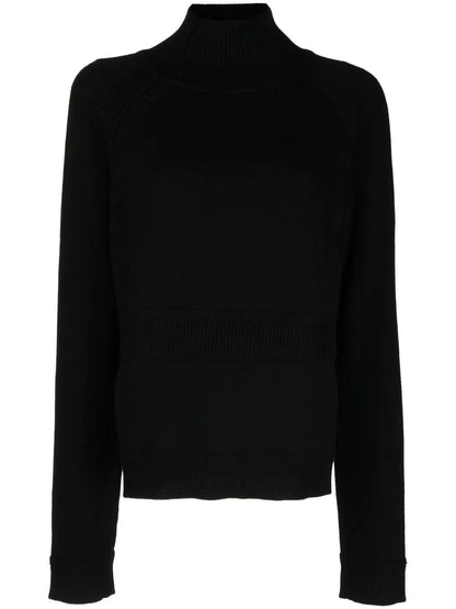 High-Neck Knitted Top