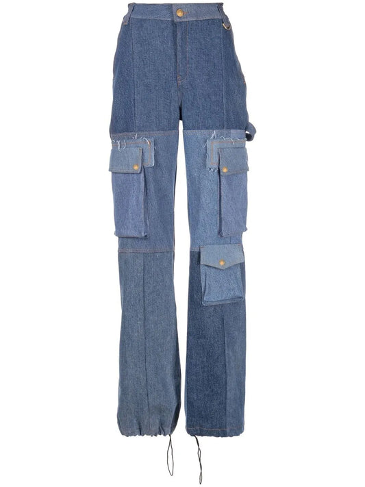 High-Rise Panelled Jeans