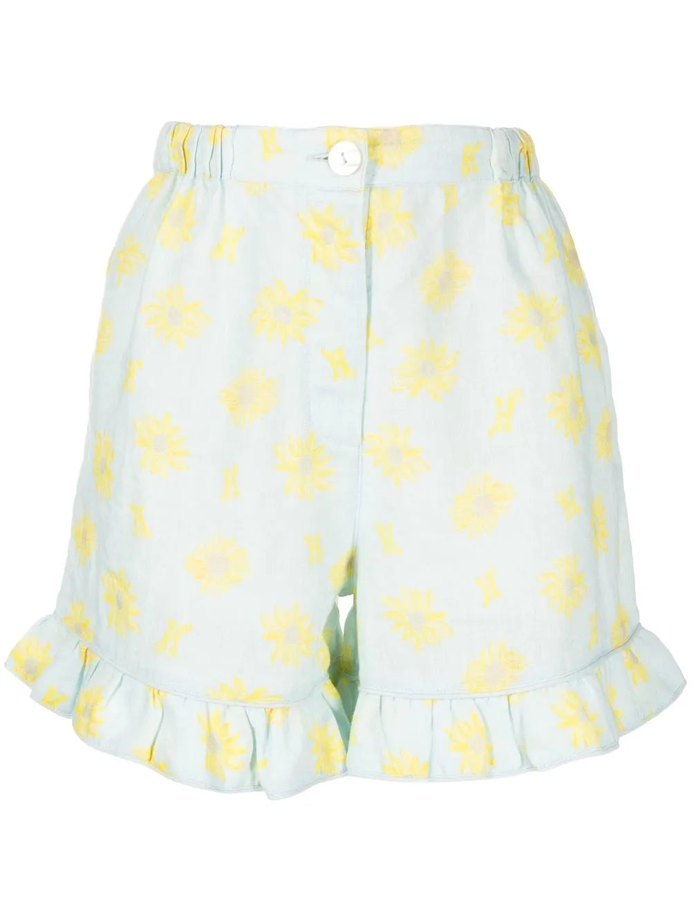 Mira Floral-Print Linen Shorts