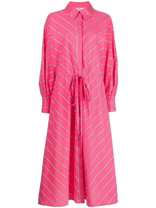 Striped Shirt Midi Dress
