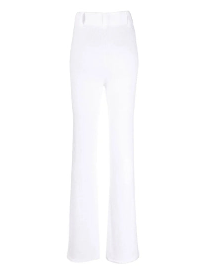 High-Waisted Flared Trousers