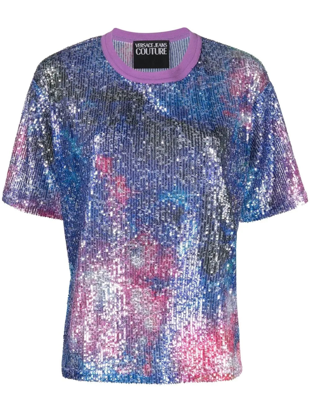 Sequin-Embellished Short-Sleeved T-Shirt