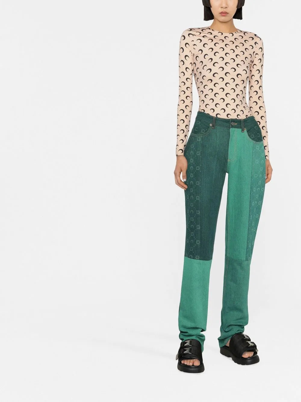 Moonogram Straight-Leg Jeans