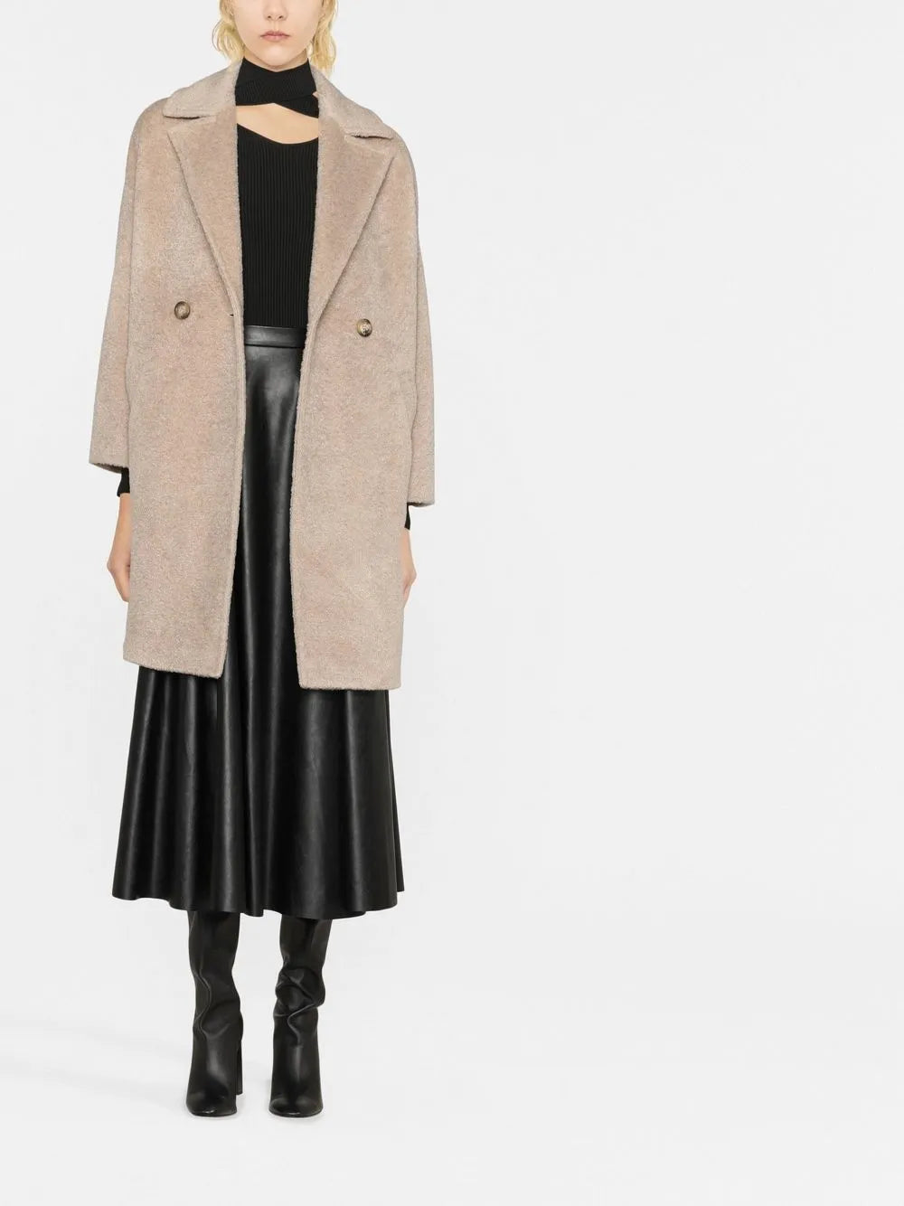 Tuia Textured Double-Breasted Coat